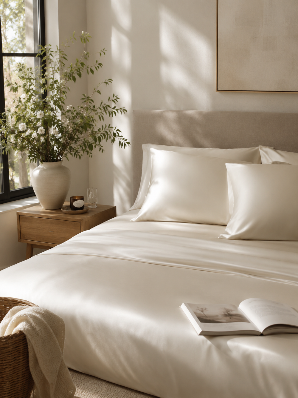 Silk bedding by The Belle Flower