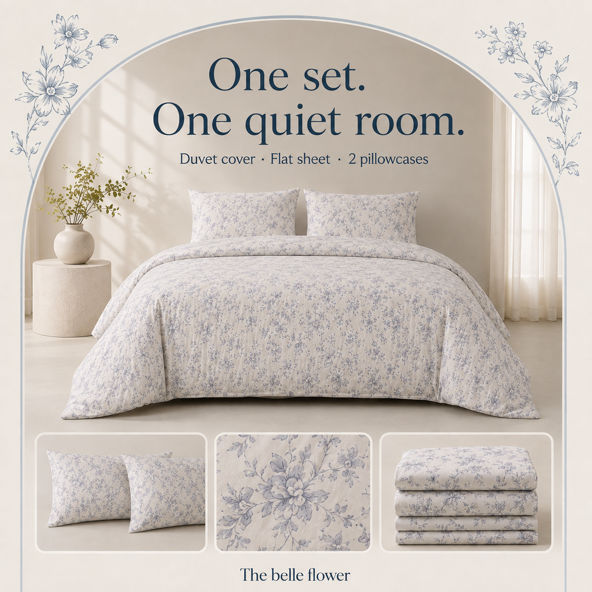 Quiet Garden four-piece bedding set value